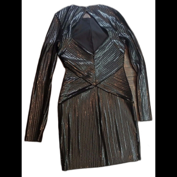 Express Cut Out Midi Sequin Dress SZ 2 - Picture 4 of 4